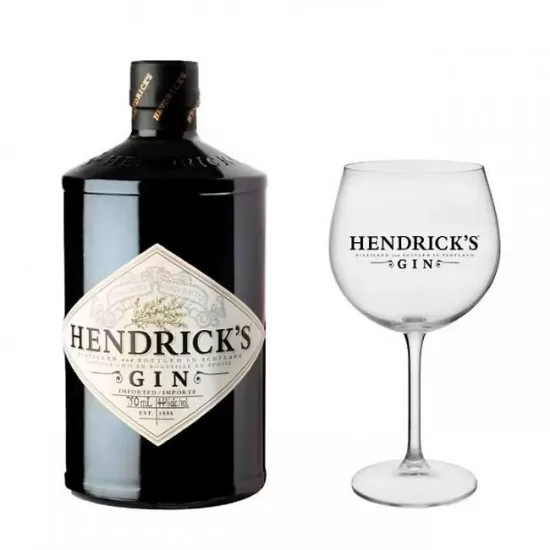 Kit Gin Hendricks C/ Taça de Vidro 750ml