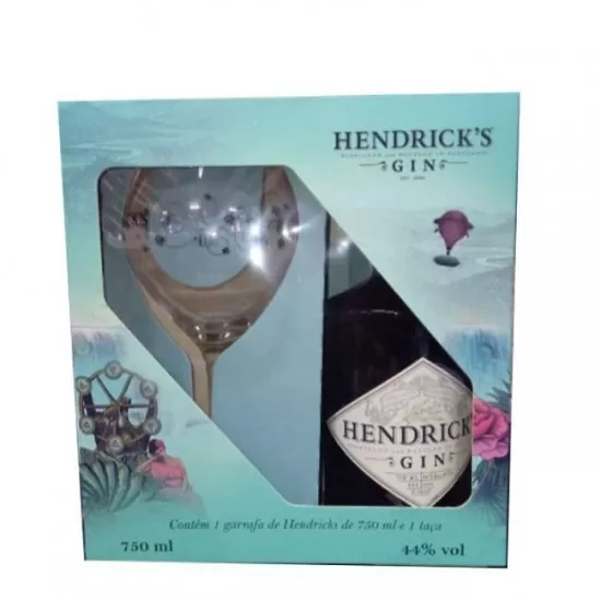 Kit Gin Hendricks C/ Taça de Vidro 750ml